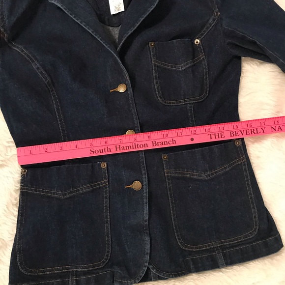 Isaac Mizrahi for Target blue jean blazer  nwot - Picture 7 of 8